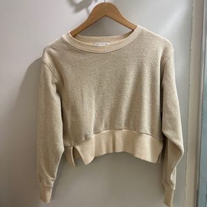 S Cream Corduroy Cropped shirt